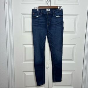 Hudson Natalie Super Skinny Jeans Size 28 Dark Wash Mid Rise Stretch Denim